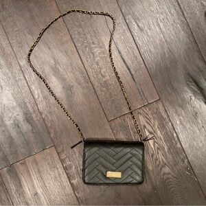 bebe Black Chevron Crossbody Bag